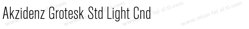 Akzidenz Grotesk Std Light Cnd字体转换